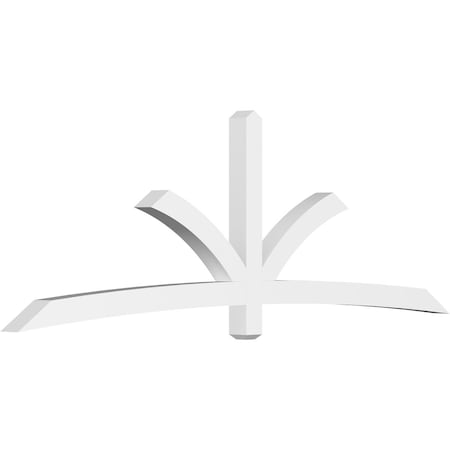 Ekena Millwork Davenport Architectural Grade PVC Gable Bracket, 108"W x 36"H x 4"D x 4"F, 8/12 Pitch GBP108X36X0404DAV00